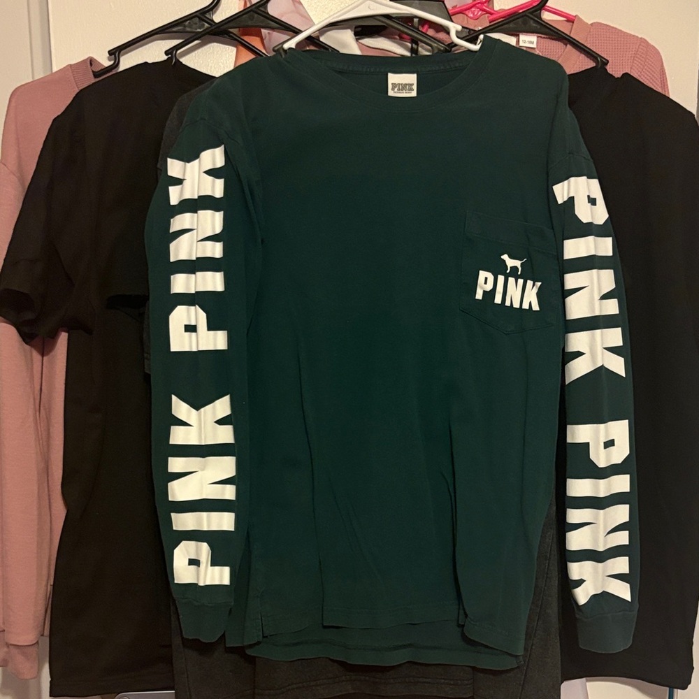PINK Victoria's Secret Dark Green/Rich Black Teal will bundle clothes